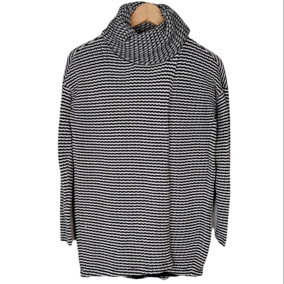 CAbi Sweaters - Cabi Fergie Cotton Knit Striped Cowlneck Sweater Size XXS